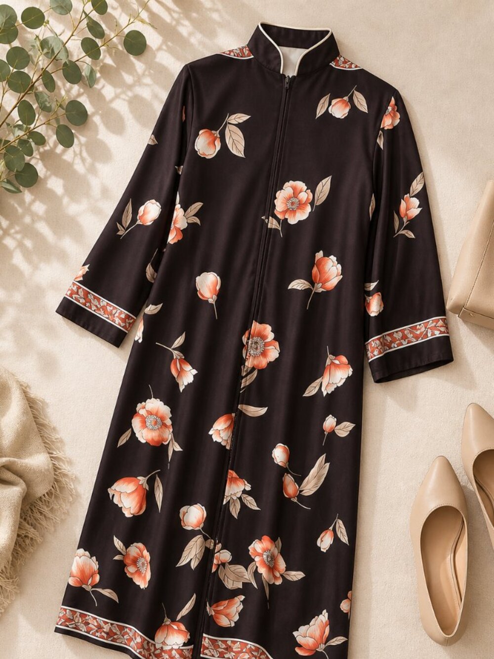 David Brown California Floral Nightgown – Size L
